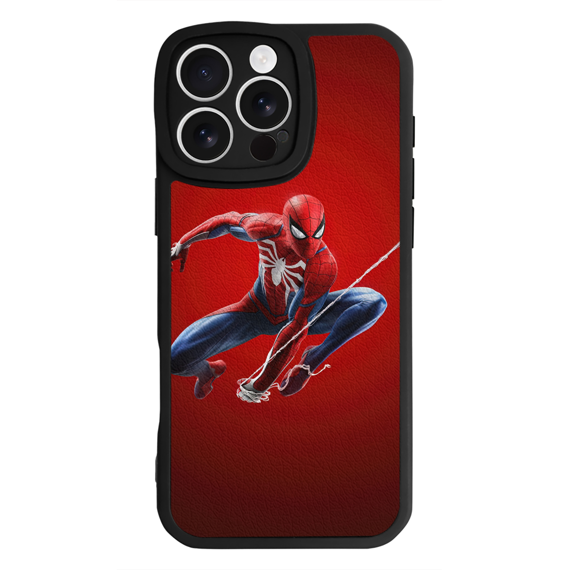 Spider Man スパイダーマン 【iPhone 16シリーズ対応】シリコンスマホケース（レザー調） 材質：シリコン